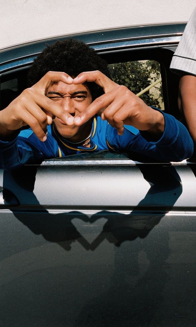 Passagere dans un vehicule